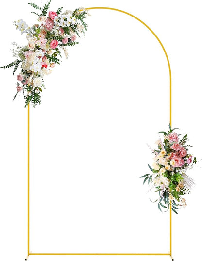 8FT Arch Backdrop Stand Gold Metal Wedding Arch Backdrop Stand | Metal Backdrop by Wokceer