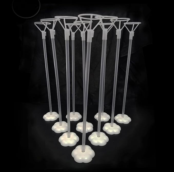 Clear Transparent Balloon Sticks and Stands set, reusable balloon sticks by lightsfever