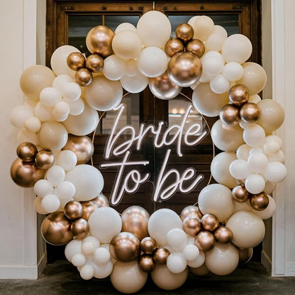 Gold and White Balloons, 12 Inch Gold Balloons, Nude Metallic Champagne Gold - Image 6