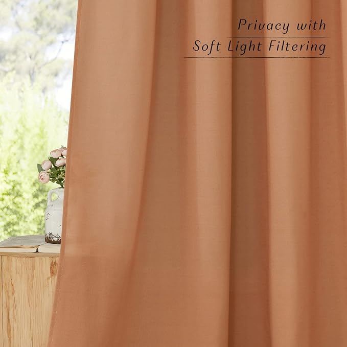 NICETOWN Linen Curtains 96 inches Long - Image 3