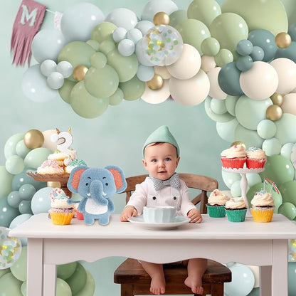 150Pcs Dusty Blue Sage Green Balloon Arch Kit - Image 5
