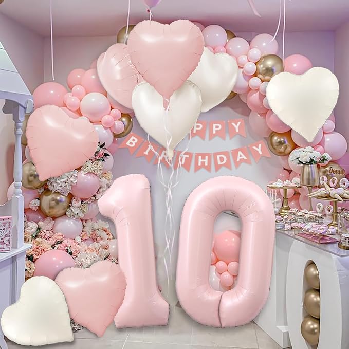 Pink 36 Balloon Number Pastel Pink 36th Birthday Party Decorations - Image 5