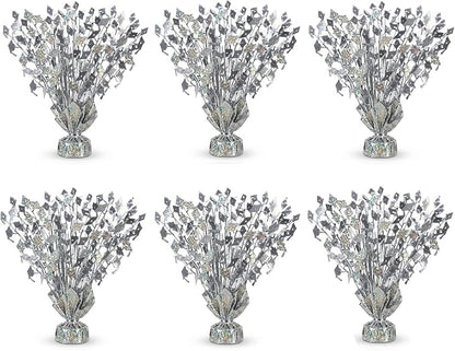 PMU 6 Pcs Silver Graduation Balloon Weights, Graduation Centerpieces by PMU
