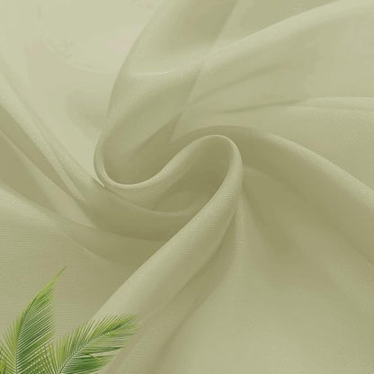 SpaceDresser Basic Rod Pocket Sheer Voile Window Curtain Panels Sage Green 1 - Image 5