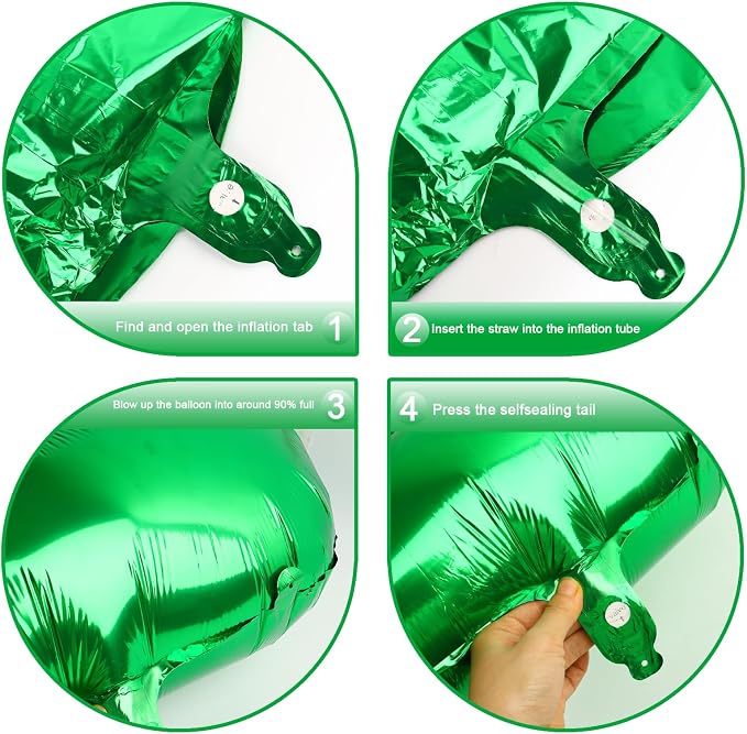 Green Number 8 Balloon 40 inch, Balloon numbers party supplies, deco photo shoot - Image 3