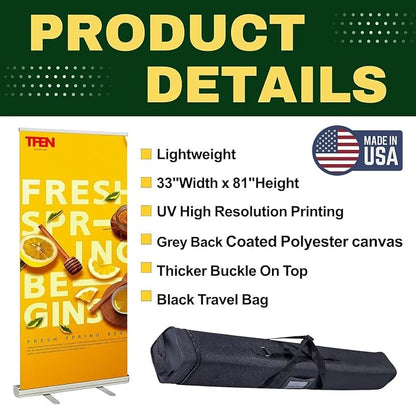 Custom Retractable Banner with Aluminum Silver Stand – Ready in 1 Day, - Image 4