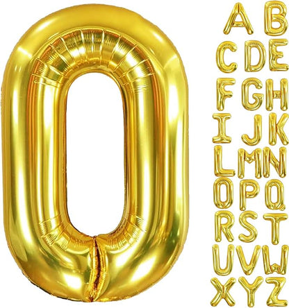 40 Inch Letter Foil Balloons Gold by Aeniaza