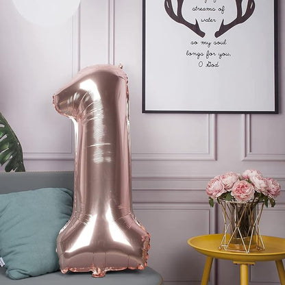 COLORFUL ELVE Rose Gold 18 Number Balloons Big Giant Jumbo Large Number 18 Foil - Image 4