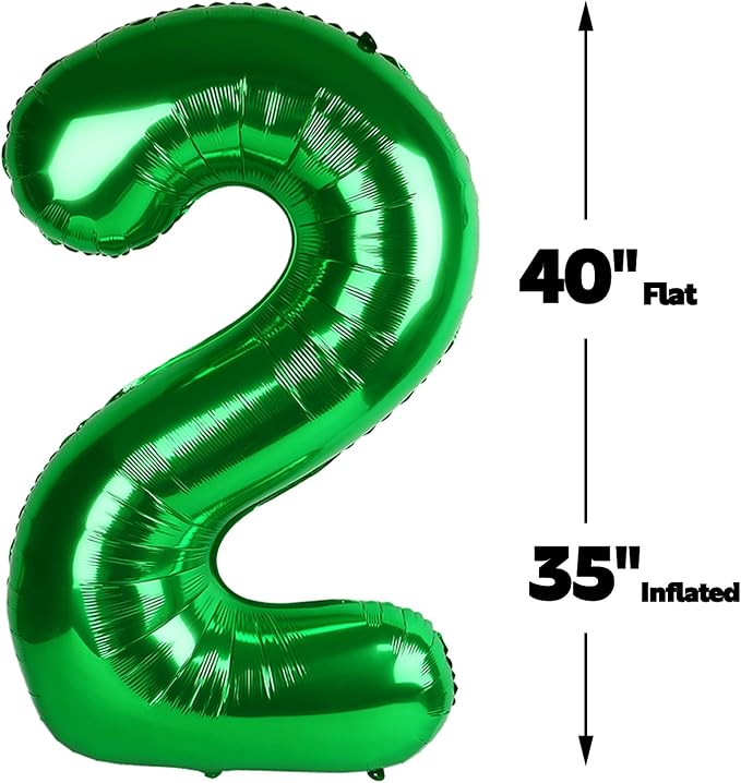Foil 40 Inch Big Green 29 92 Balloon Number, Giant Happy 29 92 Birthday Party - Image 2