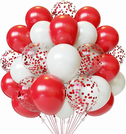 Red and White Balloons, Graduation, Valentine's Day Party Decorations by PATYDECRO