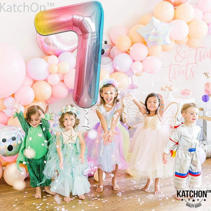 KatchOn Rainbow Number 7 Balloon 40 Inch | 7th Birthday Balloon - Image 7