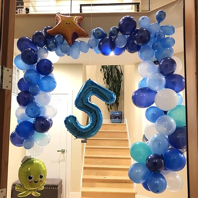 Blue Number 9 Balloons, 40 Inch 9th Birthday Foil Balloon - Image 6