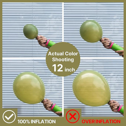 PartyWoo Sage Balloons 50pcs Small Mini Matte Boho Olive Balloons 5 Inch | - Image 5