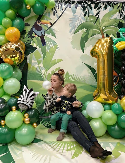 Green and Gold Balloon Arch Kit, Birthday Party Decor | Shades of Green Gold - Image 6