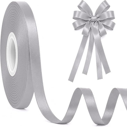 30Yards 3/8In Gray Thin Ribbon for Gift Wrapping Wedding Birthday Holiday | by Fullive