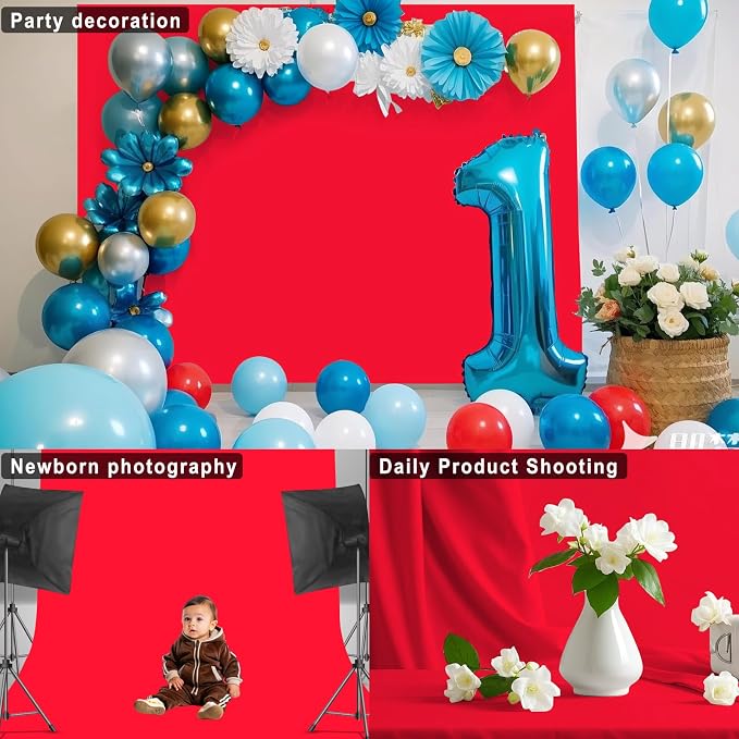 Red Photography Backdrop for Photoshoot, 5x7 FT | Versatile Studio Photo - Image 6