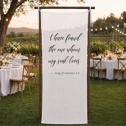 Song of Solomon Wedding Banner 73 x 30 Inch, Polyester Bible Verse Hanging Sign by SHESCRZIONU