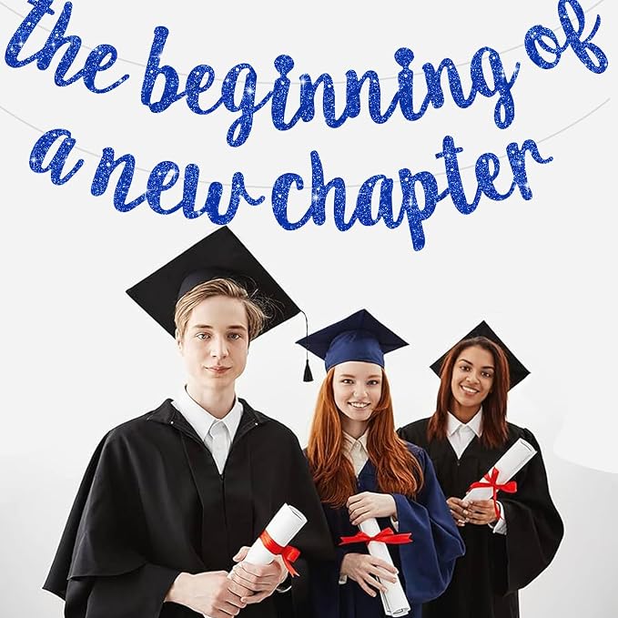 BEISHIDA Blue Pre-Strung Glitter The Beginning of A New Chapter Banner | - Image 4
