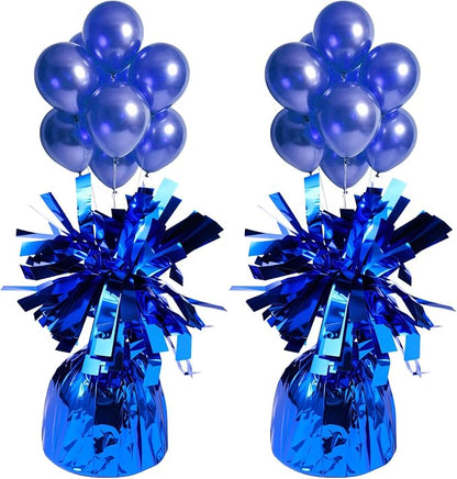 2 Pcs Balloon Weights Blue Metallic Anchor Balloon Holder by Unknown