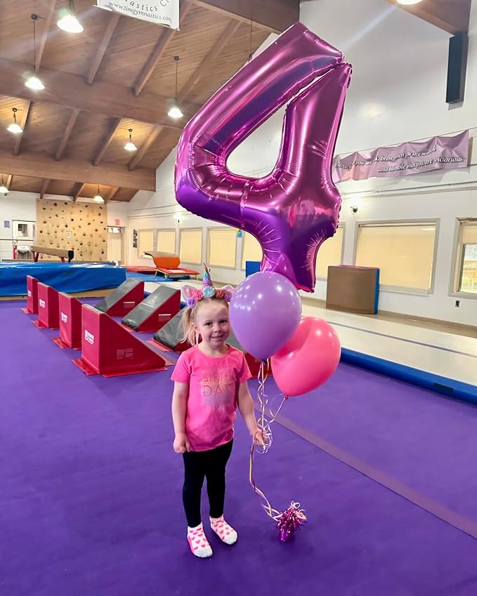 8 Balloon - Pink Birthday Number Balloons, 40 Inch Decorations Men Women | Pink - Image 4