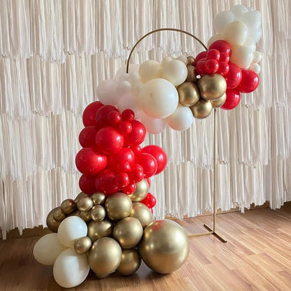 Red White Gold Balloon, 60 Pack 12 Inch Red Gold Balloon - Image 8