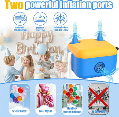 Electric Balloon Pump, 6 in1 Balloon Air Pump Fast Balloons Inflator | - Image 2