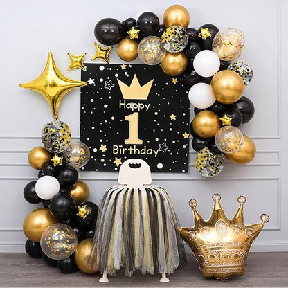 Zesliwy Black Gold Confetti Balloons 50 pack - Image 6