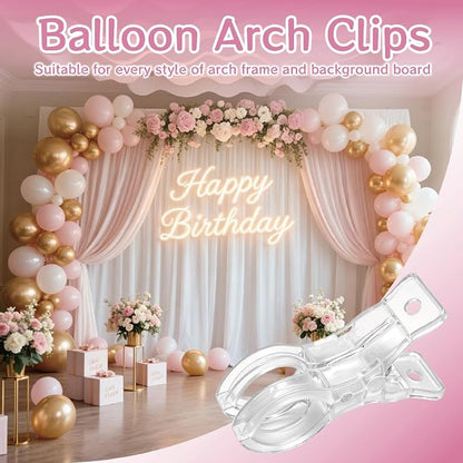 10 Pcs 3.5 Inch Clear Balloon Arch Clips - Image 3