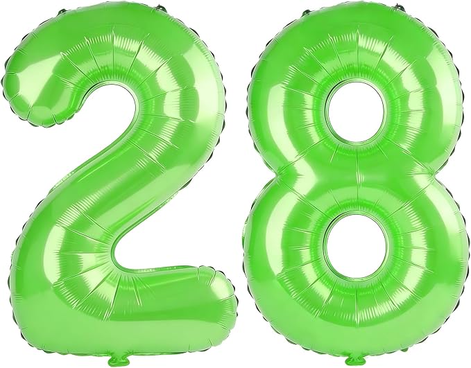 40 Inch Number 28 Balloons for 28th Birthday Party Decorations, 0-100 Fruit by FOBELEC