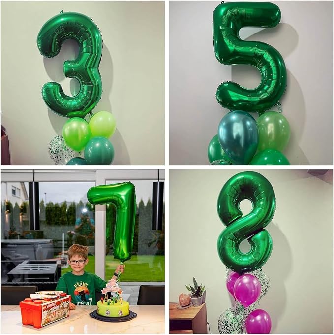 Number 27 Dark green Balloons 40 Inch Giant Dark green Foil 27 Helium Balloons - Image 6