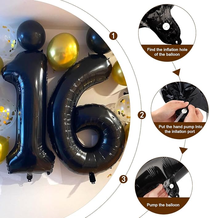 Number Balloons 29 Balloon 40 inch Black - Image 6