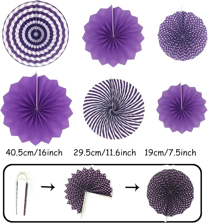 Party Decoration, Pom Poms Flowers, Garlands String Polka Dot and Triangle - Image 2