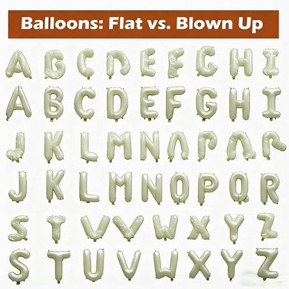 52 Pcs Cream Letter Balloons, Custom 2 Set A-Z Set - Image 3