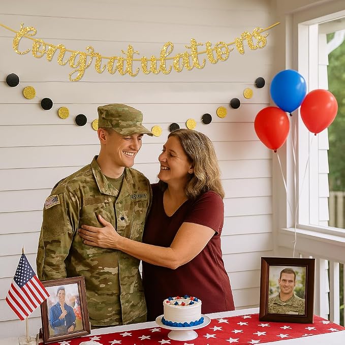 Graduation Decorations 2026 – Gold Congratulations Graduate Banner, Pre-Strung - Image 6