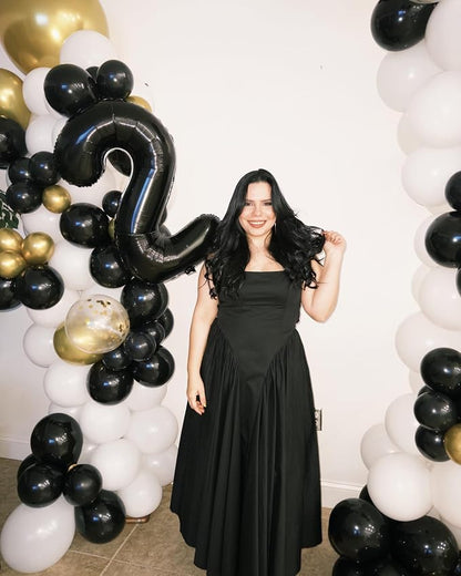 2 Balloon - Black Birthday Number Balloons, 40 Inch Decorations Men Women | - Image 4