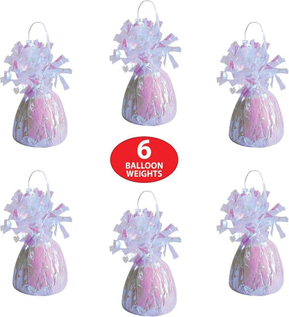 Beistle Wrapped Balloon Weight – 6 Pack, Opalescent Balloon Centerpiece and - Image 4