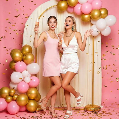 Frienda Gold Wedding Photo Arch Backdrop Stand Balloon Arch Stand - Image 6