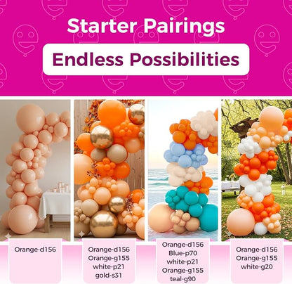 Bezente Pastel Orange Balloons 18 Inch 30 Pack Latex Large Thick | Orange - Image 4