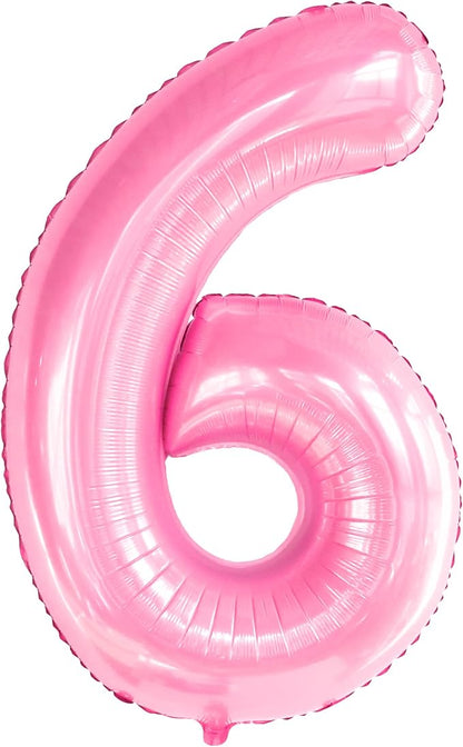 KatchOn Giant Light Pink Number 6 Balloon by KatchOn