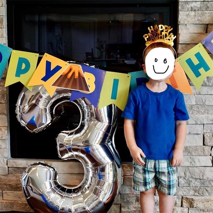 Silver Number Balloons, 40inch Large Number 4 Foil Helium Balloons - Image 9