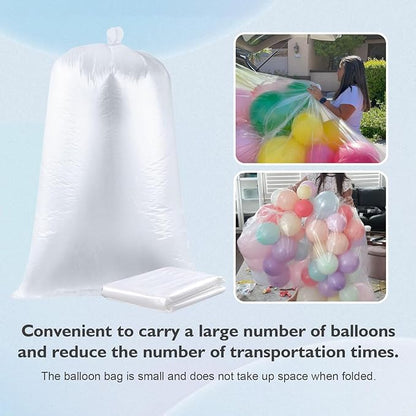 2 Pack Balloon Bags for Transport 98 x 59 In, Reusable Extra Large Clear - Image 3