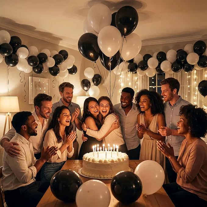 Black and White Balloons Arch Kit - Image 6