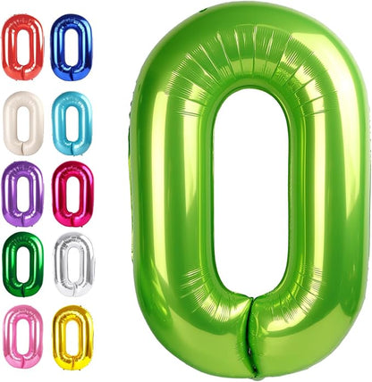 Light Green Number 0 Balloon 40 inch, Birthday Party Balloons Decorations | by Upgesy