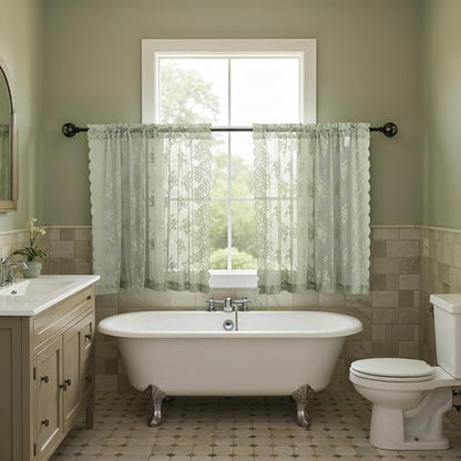 Kotile Sage Green Sheer Curtains - Image 4