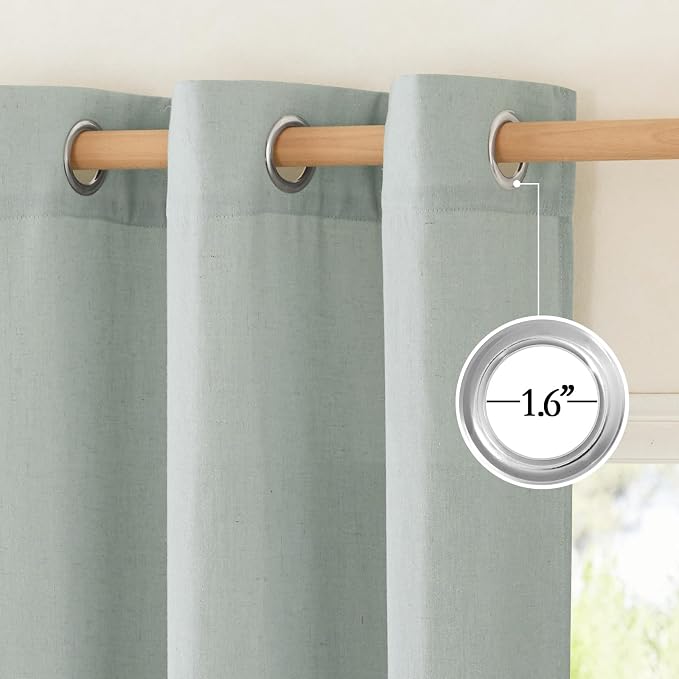 NICETOWN Rustic Linen 102 inch Long Curtains - Image 3