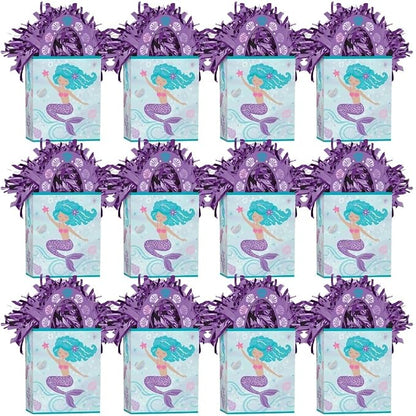 Shimmering Mermaids Purple Mini Tote Balloon Weight by AmscanPartySupplies