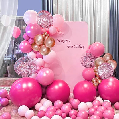 MEBAY Rose Red Pink Champagne Balloon Arch Garland Kit - Image 6