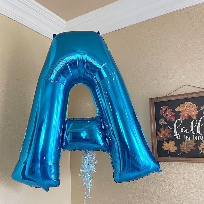 Blue Letter M Balloon, M Balloons Letter - Image 3