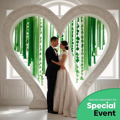 4 Green Crepe Paper Streamers, 328ft Pack of Party Decorations | Each roll is - Image 7