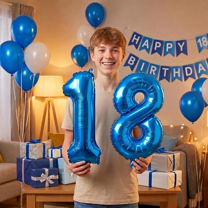 20 Pieces Foil Mylar Number Balloons 0 to 9 Set - Image 5